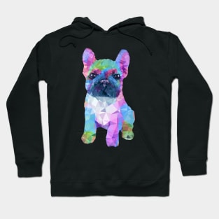 French bulldog, color polygonal 2 Hoodie